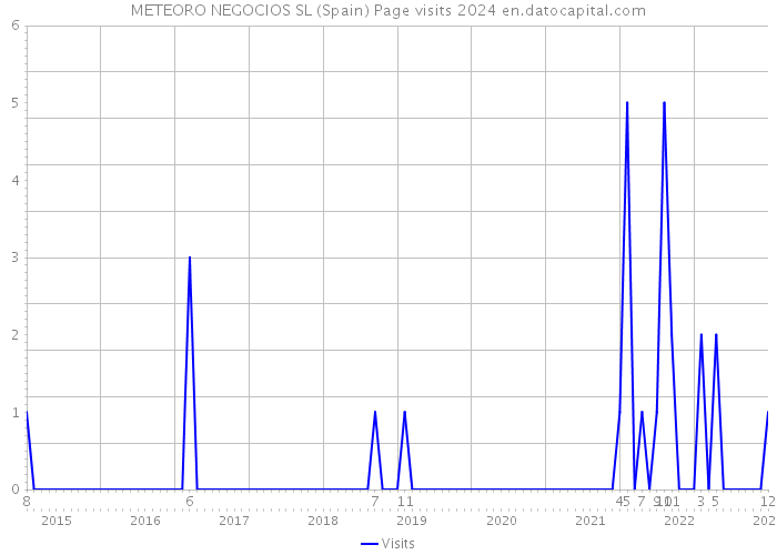METEORO NEGOCIOS SL (Spain) Page visits 2024 
