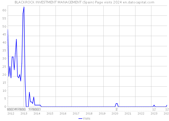 BLACKROCK INVESTMENT MANAGEMENT (Spain) Page visits 2024 