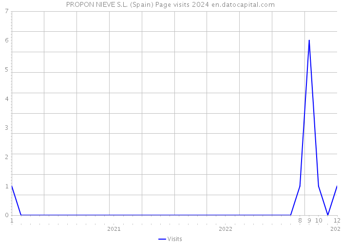 PROPON NIEVE S.L. (Spain) Page visits 2024 