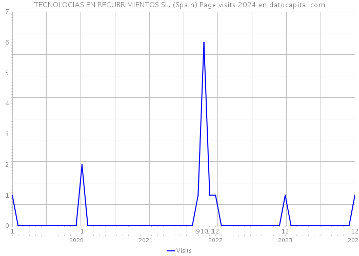 TECNOLOGIAS EN RECUBRIMIENTOS SL. (Spain) Page visits 2024 
