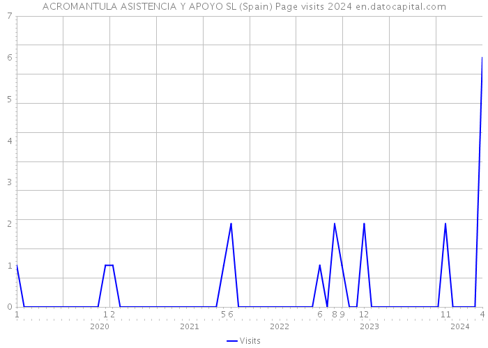 ACROMANTULA ASISTENCIA Y APOYO SL (Spain) Page visits 2024 