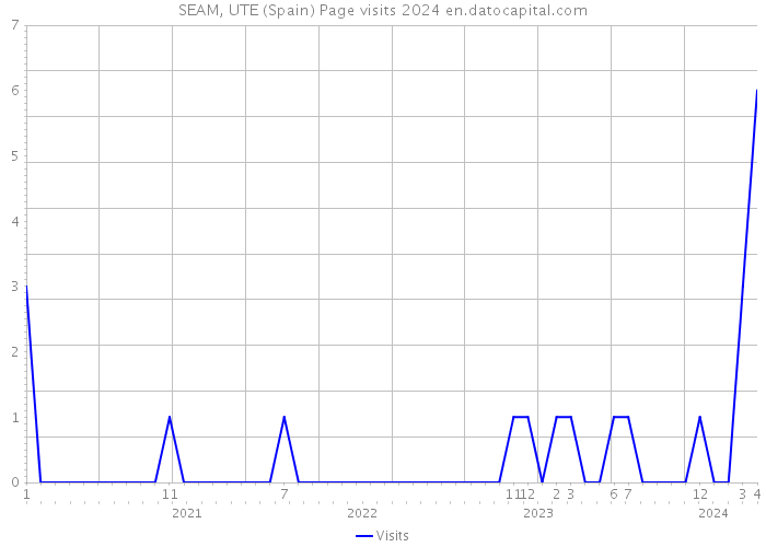 SEAM, UTE (Spain) Page visits 2024 
