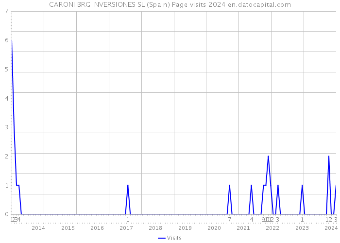 CARONI BRG INVERSIONES SL (Spain) Page visits 2024 