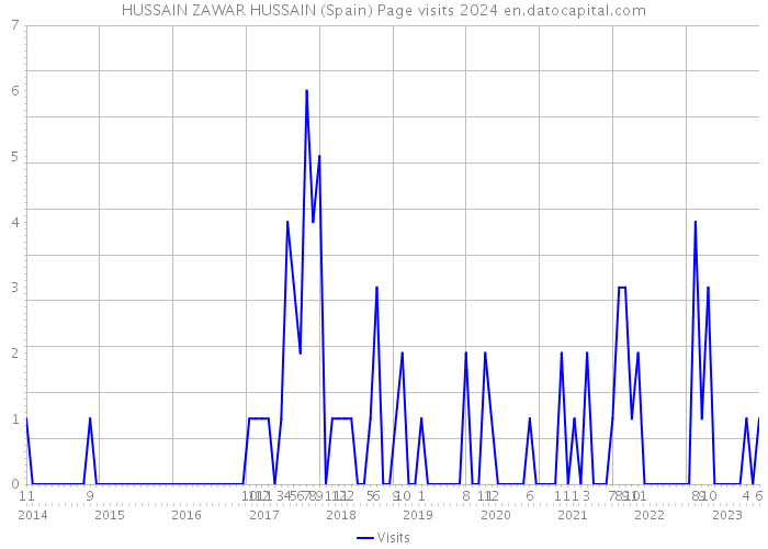 HUSSAIN ZAWAR HUSSAIN (Spain) Page visits 2024 