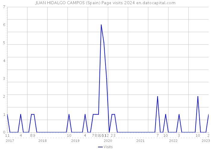 JUAN HIDALGO CAMPOS (Spain) Page visits 2024 