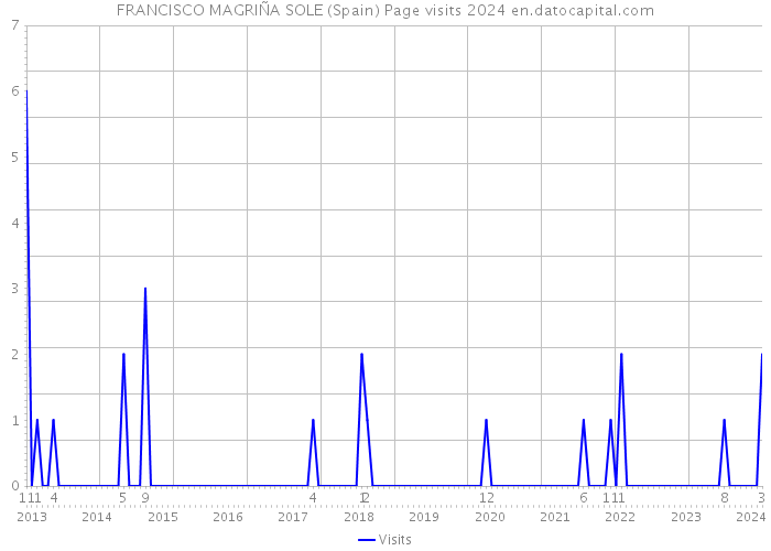 FRANCISCO MAGRIÑA SOLE (Spain) Page visits 2024 