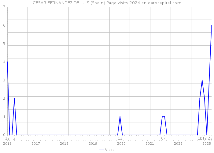 CESAR FERNANDEZ DE LUIS (Spain) Page visits 2024 