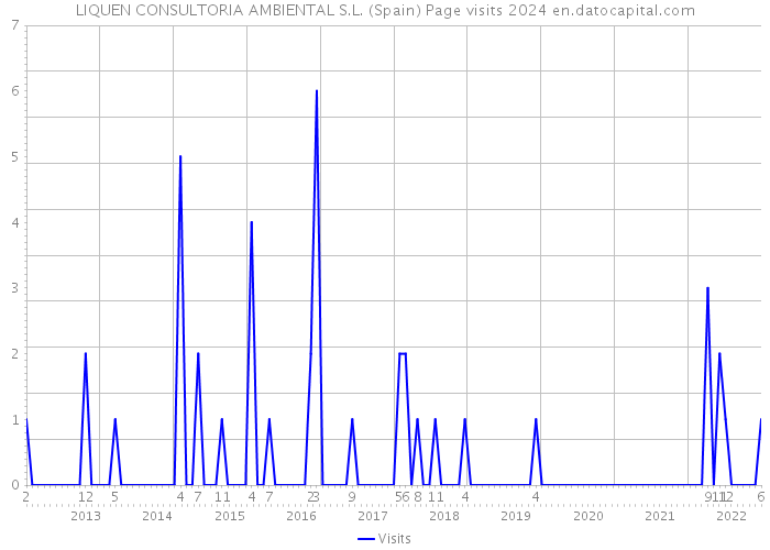 LIQUEN CONSULTORIA AMBIENTAL S.L. (Spain) Page visits 2024 