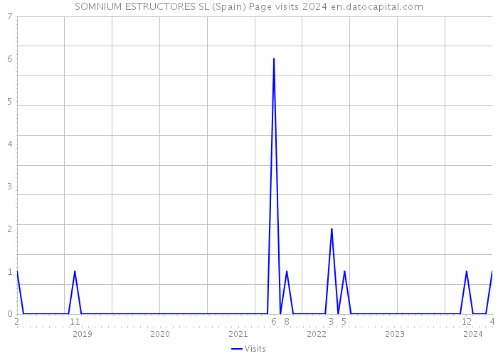 SOMNIUM ESTRUCTORES SL (Spain) Page visits 2024 