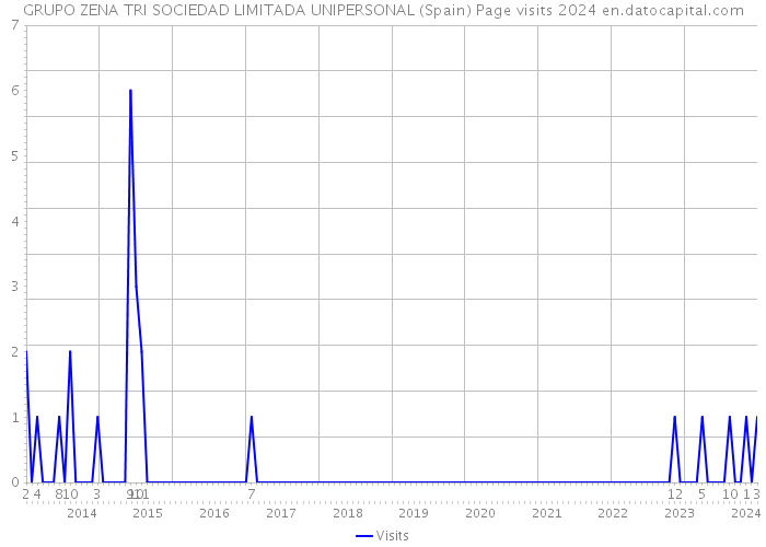 GRUPO ZENA TRI SOCIEDAD LIMITADA UNIPERSONAL (Spain) Page visits 2024 