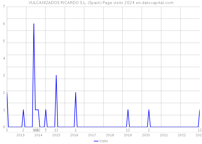 VULCANIZADOS RICARDO S.L. (Spain) Page visits 2024 