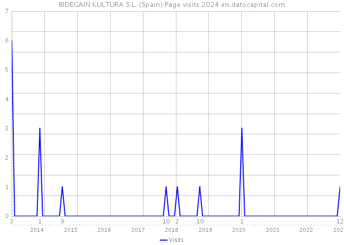 BIDEGAIN KULTURA S.L. (Spain) Page visits 2024 