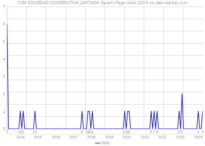 CSM SOCIEDAD COOPERATIVA LIMITADA (Spain) Page visits 2024 