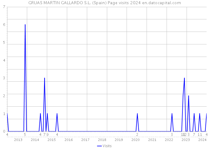 GRUAS MARTIN GALLARDO S.L. (Spain) Page visits 2024 