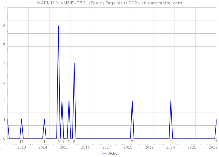 MARKILUX AMBIENTE SL (Spain) Page visits 2024 