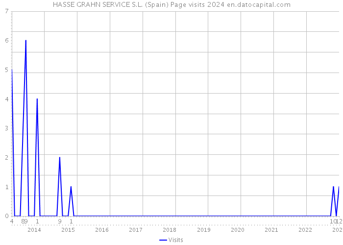 HASSE GRAHN SERVICE S.L. (Spain) Page visits 2024 