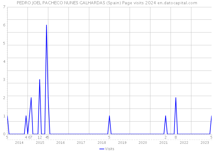 PEDRO JOEL PACHECO NUNES GALHARDAS (Spain) Page visits 2024 