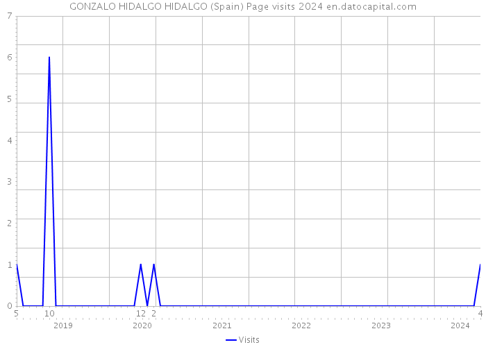GONZALO HIDALGO HIDALGO (Spain) Page visits 2024 