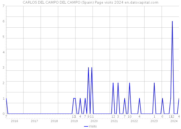 CARLOS DEL CAMPO DEL CAMPO (Spain) Page visits 2024 