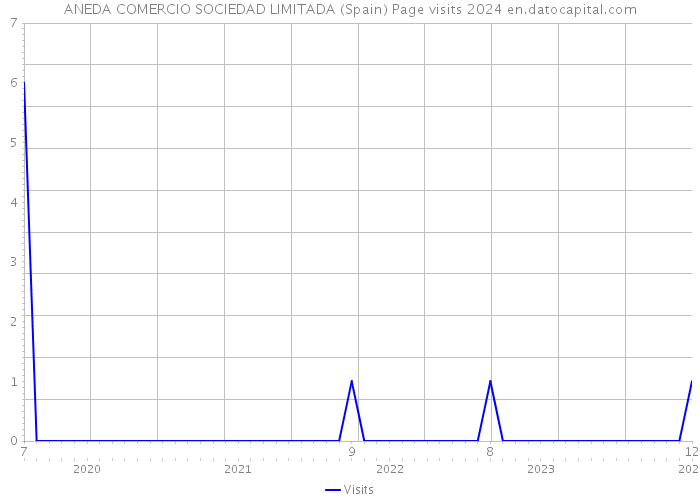 ANEDA COMERCIO SOCIEDAD LIMITADA (Spain) Page visits 2024 
