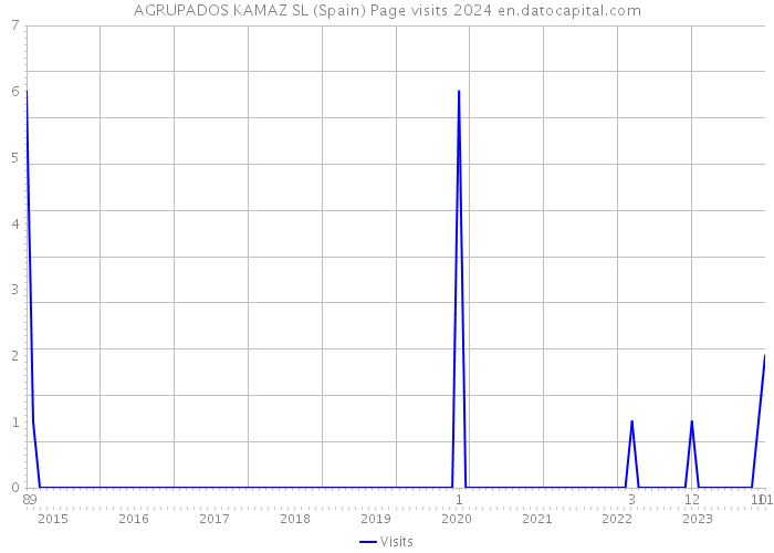 AGRUPADOS KAMAZ SL (Spain) Page visits 2024 