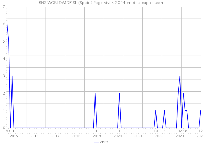 BNS WORLDWIDE SL (Spain) Page visits 2024 