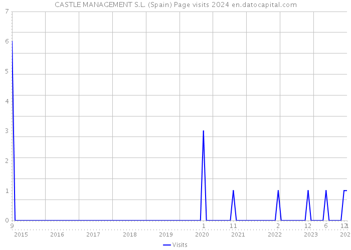 CASTLE MANAGEMENT S.L. (Spain) Page visits 2024 