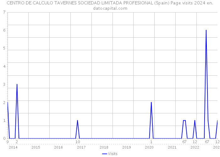 CENTRO DE CALCULO TAVERNES SOCIEDAD LIMITADA PROFESIONAL (Spain) Page visits 2024 