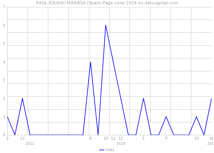 RAUL SOLANO MINUESA (Spain) Page visits 2024 