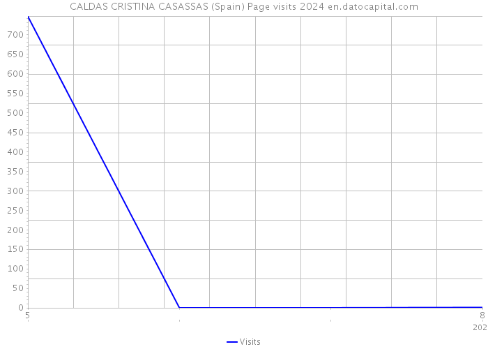 CALDAS CRISTINA CASASSAS (Spain) Page visits 2024 