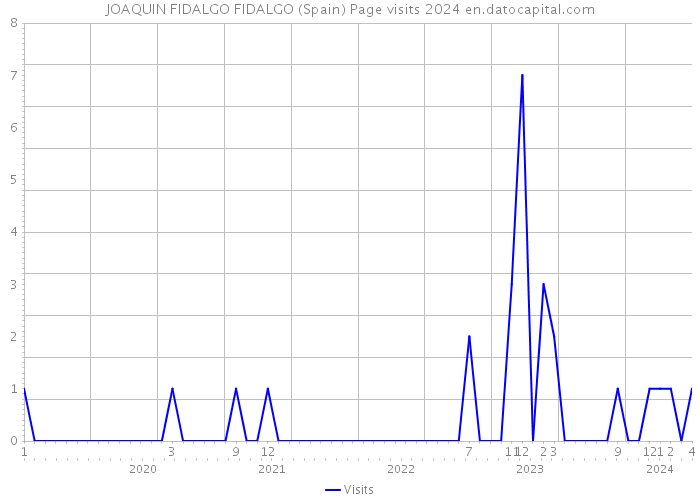 JOAQUIN FIDALGO FIDALGO (Spain) Page visits 2024 