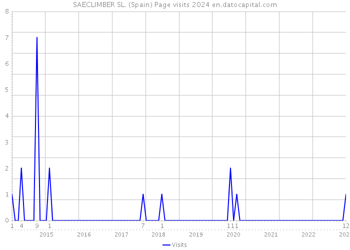 SAECLIMBER SL. (Spain) Page visits 2024 