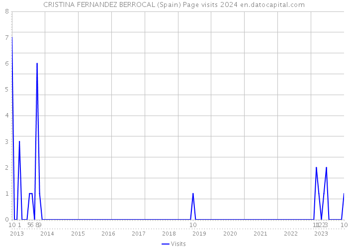 CRISTINA FERNANDEZ BERROCAL (Spain) Page visits 2024 