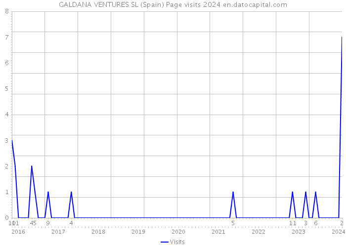 GALDANA VENTURES SL (Spain) Page visits 2024 