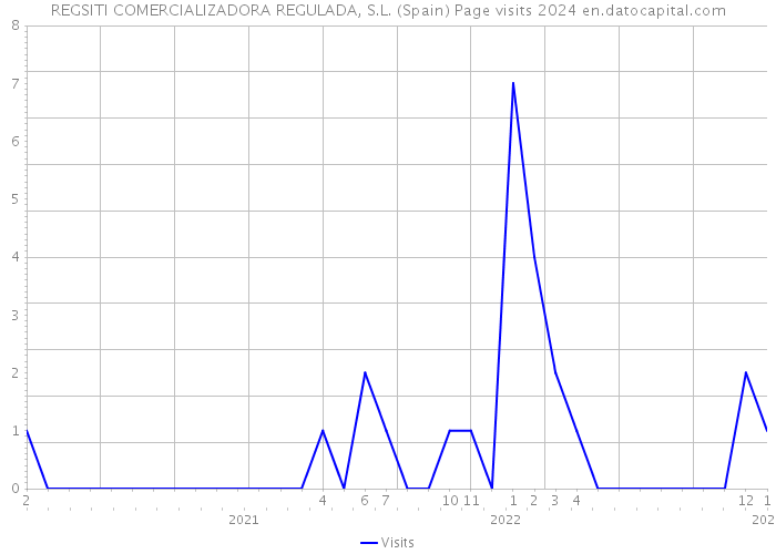 REGSITI COMERCIALIZADORA REGULADA, S.L. (Spain) Page visits 2024 