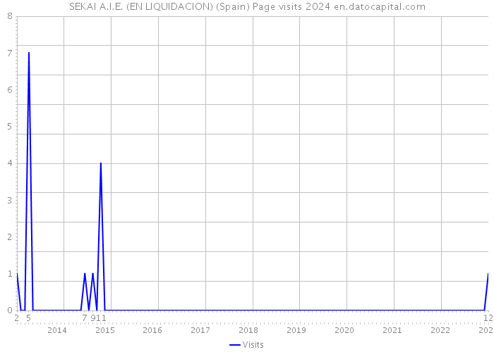 SEKAI A.I.E. (EN LIQUIDACION) (Spain) Page visits 2024 