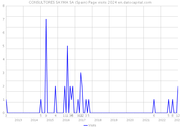 CONSULTORES SAYMA SA (Spain) Page visits 2024 