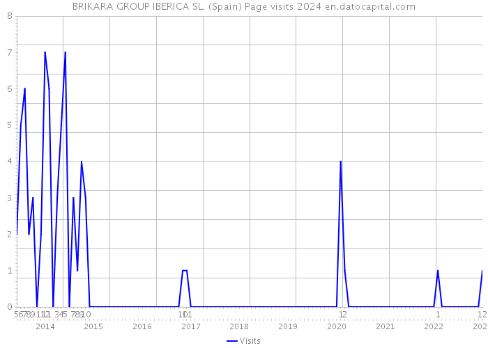 BRIKARA GROUP IBERICA SL. (Spain) Page visits 2024 