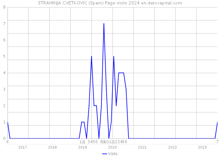 STRAHINJA CVETKOVIC (Spain) Page visits 2024 
