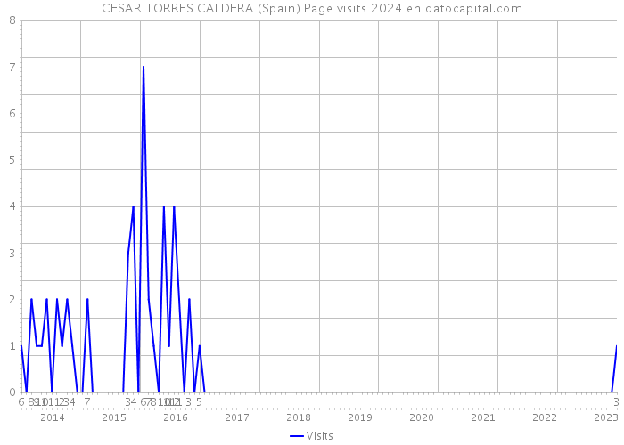 CESAR TORRES CALDERA (Spain) Page visits 2024 