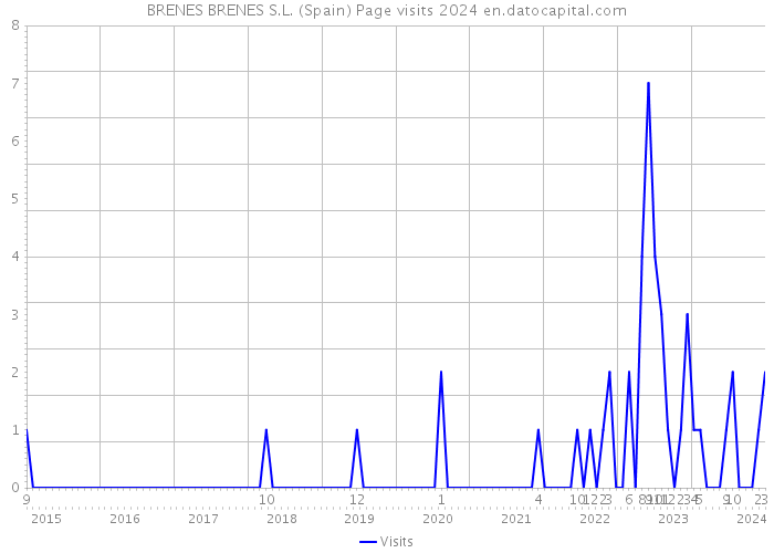 BRENES BRENES S.L. (Spain) Page visits 2024 