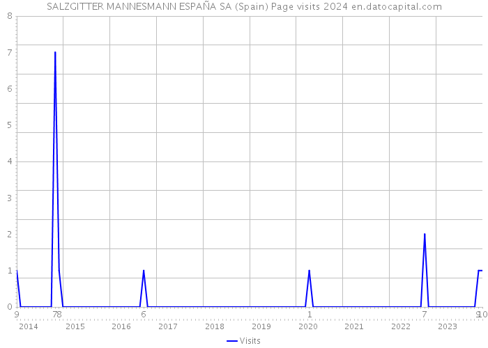 SALZGITTER MANNESMANN ESPAÑA SA (Spain) Page visits 2024 