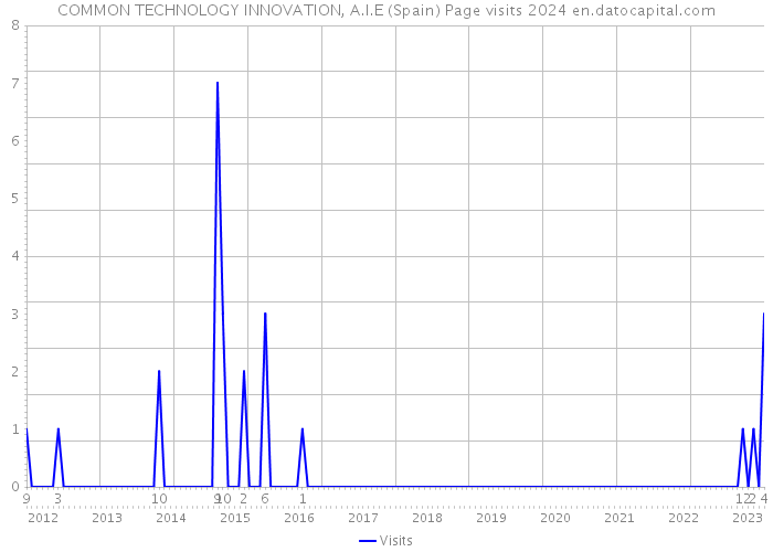 COMMON TECHNOLOGY INNOVATION, A.I.E (Spain) Page visits 2024 