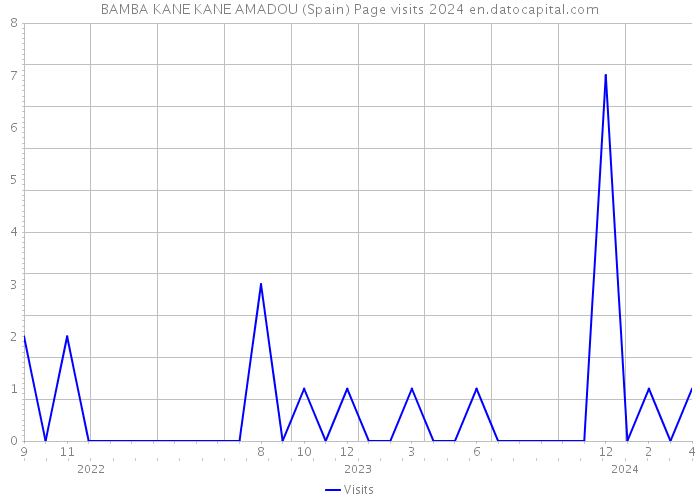 BAMBA KANE KANE AMADOU (Spain) Page visits 2024 