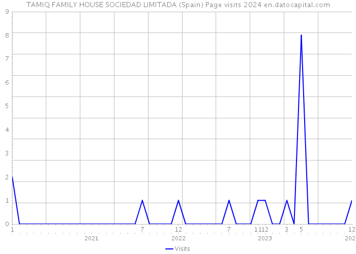 TAMIQ FAMILY HOUSE SOCIEDAD LIMITADA (Spain) Page visits 2024 