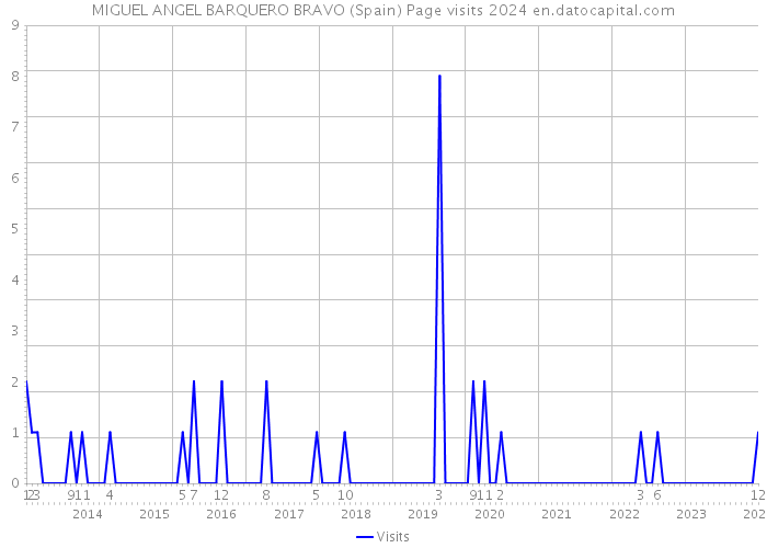 MIGUEL ANGEL BARQUERO BRAVO (Spain) Page visits 2024 