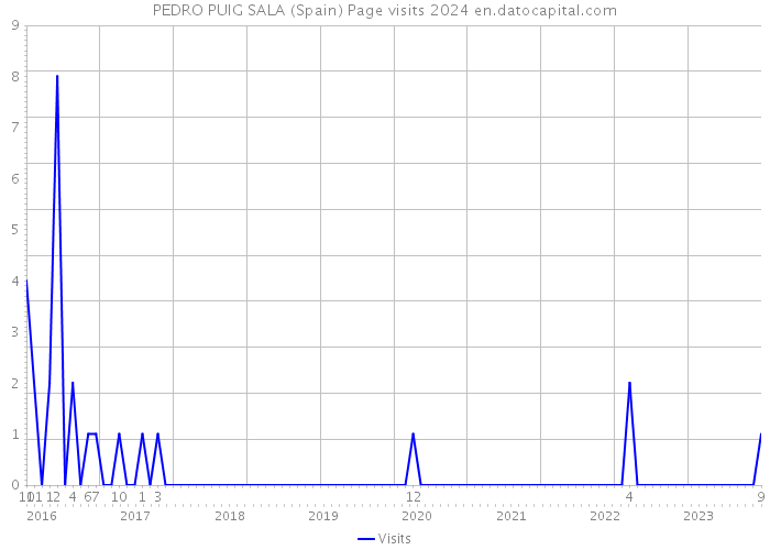PEDRO PUIG SALA (Spain) Page visits 2024 