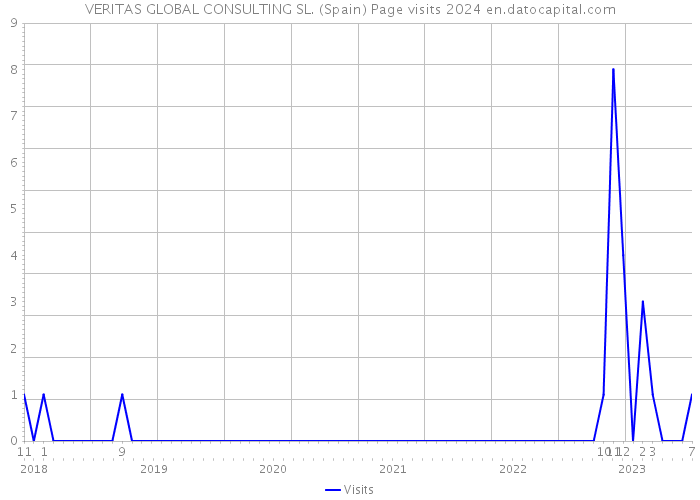 VERITAS GLOBAL CONSULTING SL. (Spain) Page visits 2024 