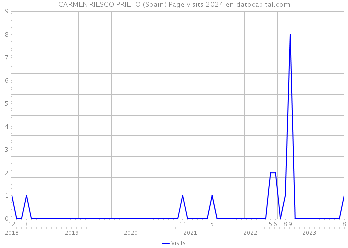 CARMEN RIESCO PRIETO (Spain) Page visits 2024 