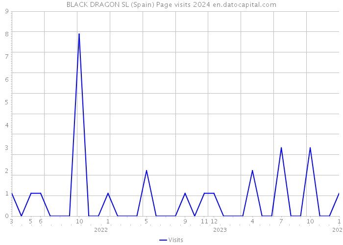 BLACK DRAGON SL (Spain) Page visits 2024 
